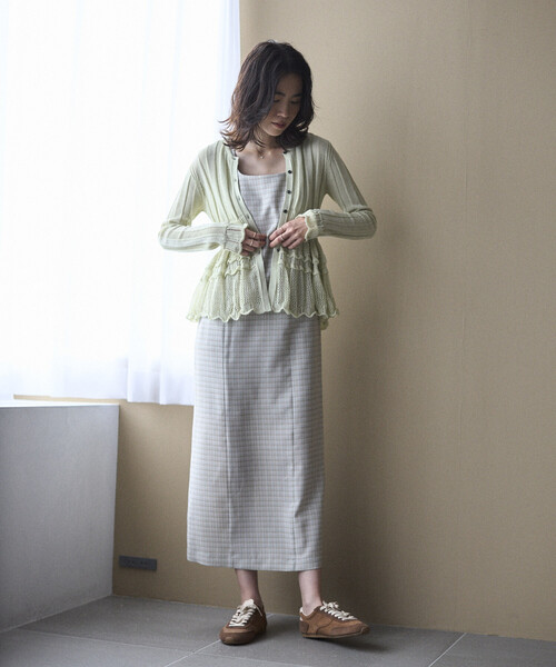 Firsthand（ファーストハンド）の「Firsthand/ファーストハンド ジャパンメイド ホールガーメント ペプラム カーディガン（カーディガン/ボレロ・レディース・ブラック/ブルーグリーン/ラベンダー・FREE）」の17枚目の写真