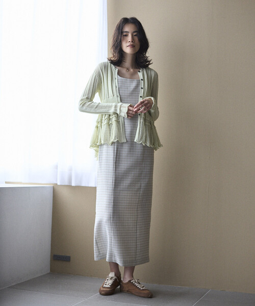 Firsthand（ファーストハンド）の「Firsthand/ファーストハンド ジャパンメイド ホールガーメント ペプラム カーディガン（カーディガン/ボレロ・レディース・ブラック/ブルーグリーン/ラベンダー・FREE）」の18枚目の写真