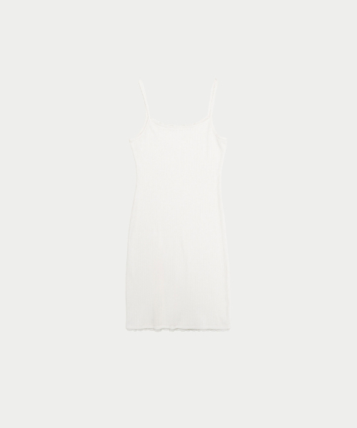 YEARNING（イヤニング）の「LACE RIBBED SLEEVELESS TOP, IVORY（Tシャツ/カットソー・レディース・その他・FREE）」の2枚目の写真