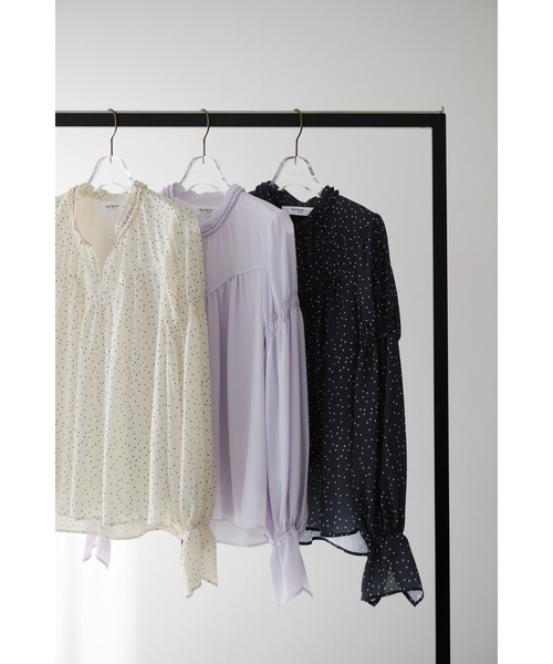 Her lip to（ハーリップトゥー）の「Chiffon Gathered Blouse（シャツ/ブラウス・レディース・ブラック/ベージュ系/ラベンダー・S/M）」の21枚目の写真
