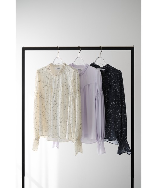 Her lip to（ハーリップトゥー）の「Chiffon Gathered Blouse（シャツ/ブラウス・レディース・ブラック/ベージュ系/ラベンダー・S/M）」の22枚目の写真