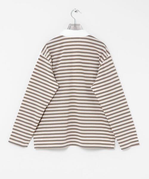 URBAN RESEARCH（アーバンリサーチ）の「シャツカラーマルチボーダーカットソー（シャツ/ブラウス・レディース・レッド/ベージュ/オフホワイト・FREE）」の17枚目の写真