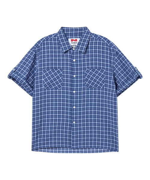 Beyond Closet（-）の「[コレクションライン] ソフトファブリックマリン半袖シャツ ネイビー（シャツ/ブラウス・メンズ・その他・MEDIUM/LARGE）」の2枚目の写真