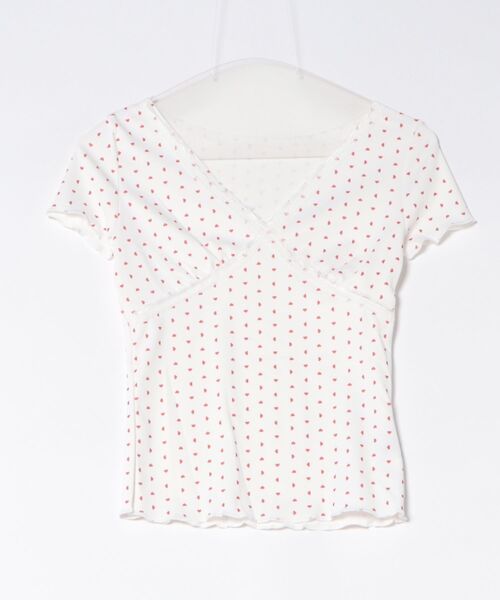 Ritzy(リッツィー)の「ハート V ネック フィットトップス(Tシャツ/カットソー・レディース・ホワイト・M)」の16枚目の写真