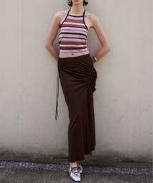 MAISON SPECIAL（メゾンスペシャル）の「【PRE-ORDER】Shirring Jersey Maxi Skirt シャーリングカットマキシスカート（スカート）」