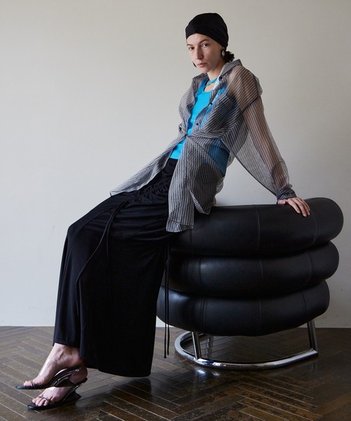 MAISON SPECIAL(メゾンスペシャル)の「Shirring Jersey Maxi Skirt/シャーリングカットマキシスカート(スカート・レディース・ブラウン/ピンク/ブラック・36/38)」の15枚目の写真
