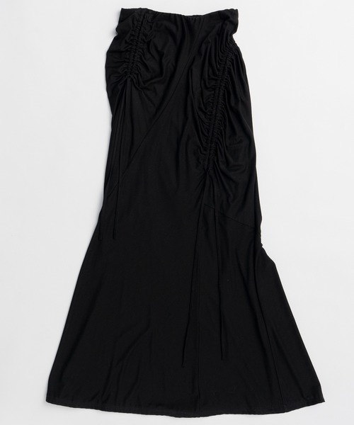 MAISON SPECIAL(メゾンスペシャル)の「Shirring Jersey Maxi Skirt/シャーリングカットマキシスカート(スカート・レディース・ブラウン/ピンク/ブラック・36/38)」の22枚目の写真