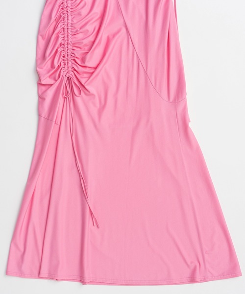 MAISON SPECIAL(メゾンスペシャル)の「Shirring Jersey Maxi Skirt/シャーリングカットマキシスカート(スカート・レディース・ブラウン/ピンク/ブラック・36/38)」の4枚目の写真