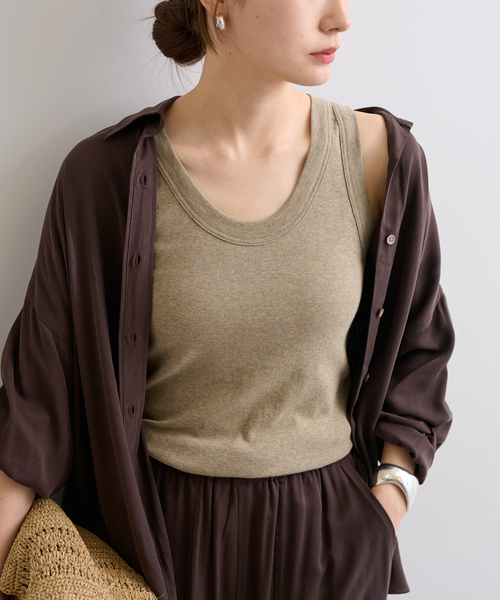 FRAMeWORK(フレームワーク)の「≪追加≫GICIPI/ジチピ VANADIO 2(タンクトップ・レディース・ベージュ系その他/ブラウン/ホワイト/ライトグレー/スミクロ・FREE)」の5枚目の写真