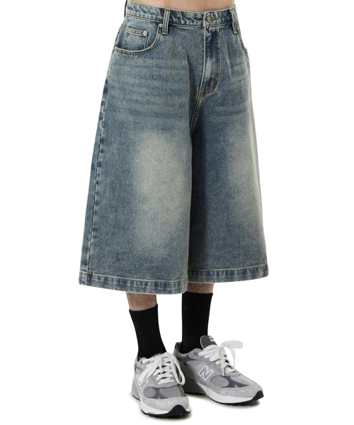 OY(オーワイ)の「『OY/オーワイ』WIDE VOLUME SHORTS /ワイドボリュームショートパンツ(デニムパンツ・メンズ・ライトブルー/インディゴブルー/ブルー・S/L/M)」の4枚目の写真