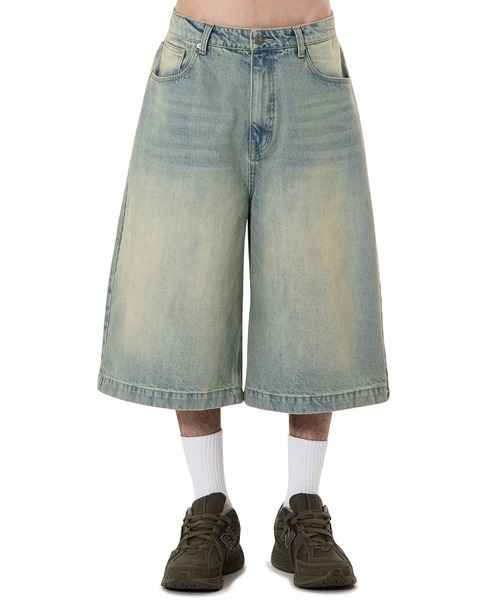 OY(オーワイ)の「『OY/オーワイ』WIDE VOLUME SHORTS /ワイドボリュームショートパンツ(デニムパンツ・メンズ・ライトブルー/インディゴブルー/ブルー・S/L/M)」の17枚目の写真