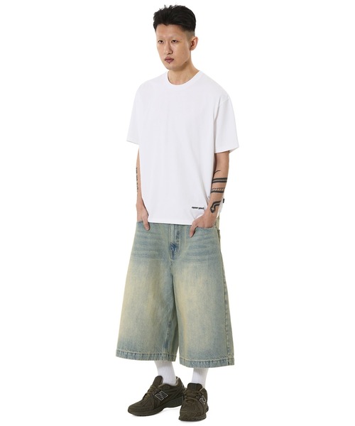 OY(オーワイ)の「『OY/オーワイ』WIDE VOLUME SHORTS /ワイドボリュームショートパンツ(デニムパンツ・メンズ・ライトブルー/インディゴブルー/ブルー・S/L/M)」の22枚目の写真