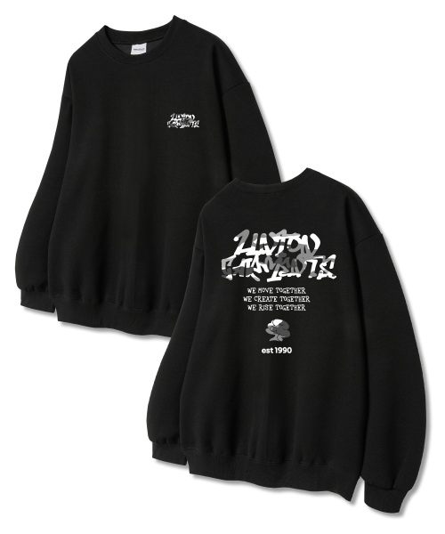 Union Garments(ユニオンガーメンツ)の「ホワイトリムーブ 裏毛 スウェットTシャツ ブラック(スウェット・レディース・その他・L/XL/XXL)」の1枚目の写真