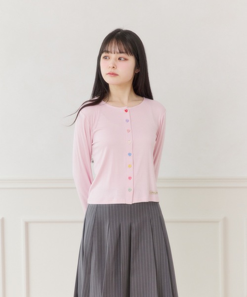 FCMM（エフシーエムエム）の「【日本限定】COLOR BUTTON CARDIGAN / カラーボタンカーディガン（カーディガン/ボレロ・レディース・ネイビー/イエロー/ライトピンク・SMALL/MEDIUM）」の15枚目の写真