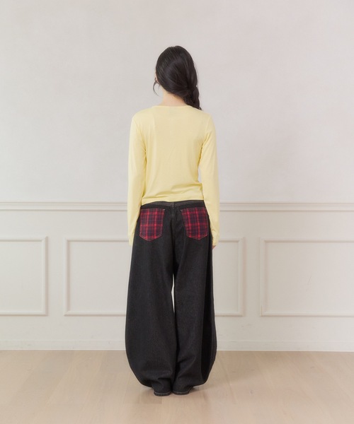 FCMM（エフシーエムエム）の「【日本限定】COLOR BUTTON CARDIGAN / カラーボタンカーディガン（カーディガン/ボレロ・レディース・ネイビー/イエロー/ライトピンク・SMALL/MEDIUM）」の22枚目の写真