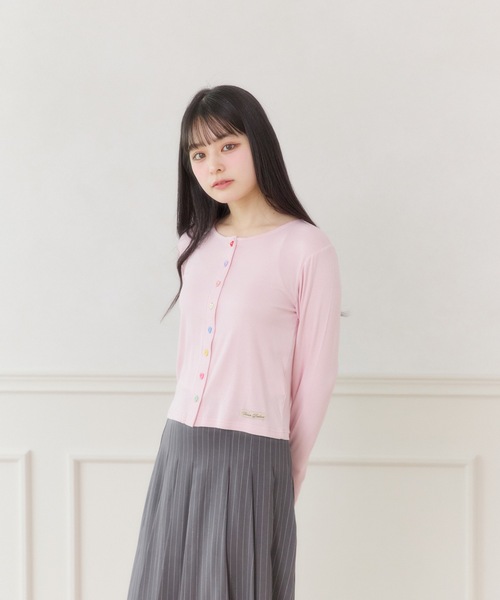 FCMM（エフシーエムエム）の「【日本限定】COLOR BUTTON CARDIGAN / カラーボタンカーディガン（カーディガン/ボレロ・レディース・ネイビー/イエロー/ライトピンク・SMALL/MEDIUM）」の18枚目の写真