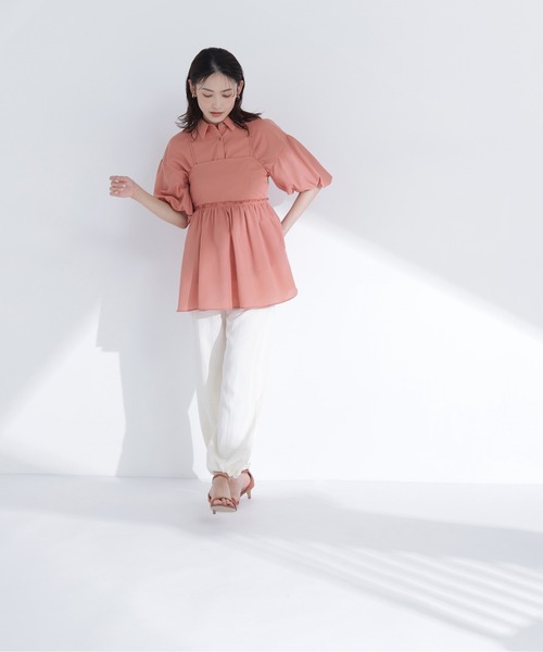 NATURAL BEAUTY BASIC(ナチュラルビューティーベーシック)の「キャミレイヤードシャツ(シャツ/ブラウス・レディース・オレンジ系その他/チャコールグレー/ベージュ・フリ-)」の20枚目の写真