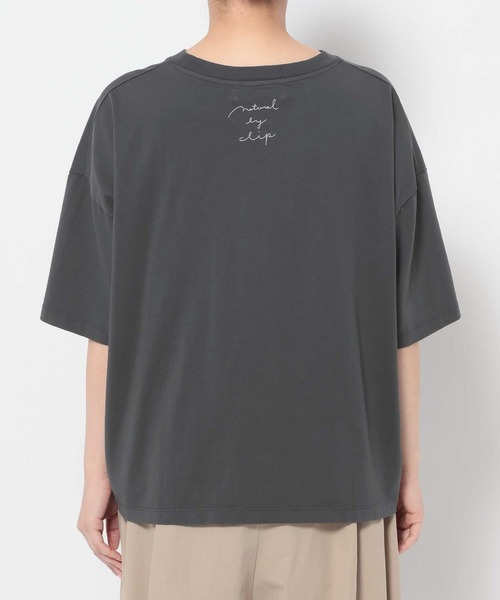 studio CLIP(スタディオクリップ)の「《natural by clip》シルキーバイオロゴTシャツ(Tシャツ/カットソー・レディース・スモーク/ピンク/オフホワイト/アイボリー・FREE)」の18枚目の写真