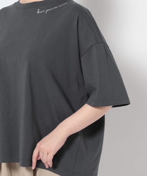 studio CLIP(スタディオクリップ)の「《natural by clip》シルキーバイオロゴTシャツ(Tシャツ/カットソー・レディース・スモーク/ピンク/オフホワイト/アイボリー・FREE)」の20枚目の写真