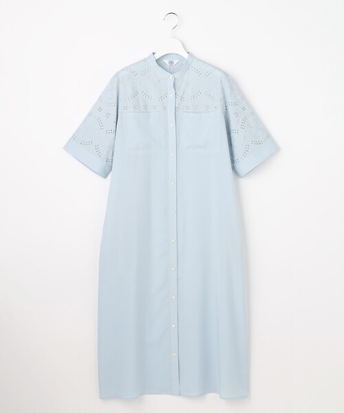 J.PRESS(ジェイプレス)の「【WEB限定カラーあり】エンブロイダリー シャツ ワンピース(シャツワンピース・レディース・ダークブラウン系/ネイビー系/サックスブルー系・9/11)」の13枚目の写真