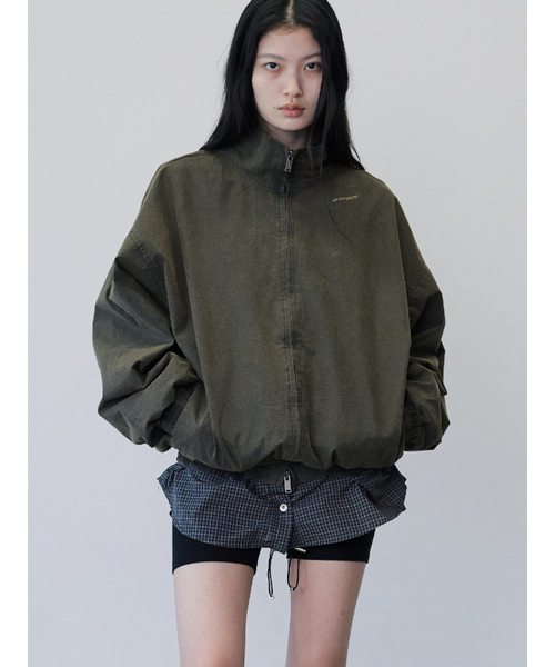 WHOLE PAPER(ホールペーパー)の「オーバーサイズウォッシングトラックジャケット(カーキ)(デニムジャケット・レディース・カーキ・ONE)」の1枚目の写真