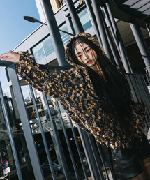 CONECTX（コネクト エックス）の「CONECTX Knit Signal Texture Zip Hoodie_Brown Mix（パーカー）」