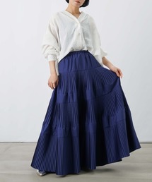 LUCA（ルカ）の「LC/LLL タフタコーティング加工プリーツティアードスカート（スカート）」