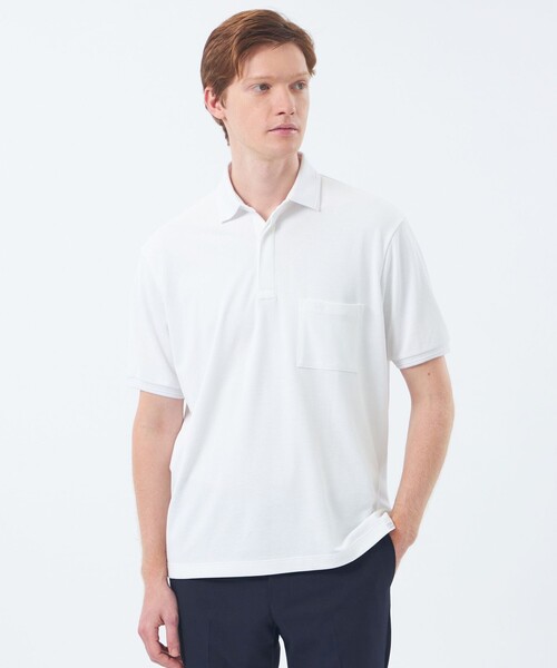 MACKINTOSH PHILOSOPHY（ﾏｯｷﾝﾄｯｼｭ ﾌｨﾛｿﾌｨｰ）の「【WEEKENDER】 ELYPOLO（イーリーポロ） ソフトメッシュカノコ（ポロシャツ・メンズ・ネイビー/グリーン/ベージュ系その他4/ホワイト/ブラック/ダークネイビー/グレー系その他2/オフホワイト・40/38）」の2枚目の写真