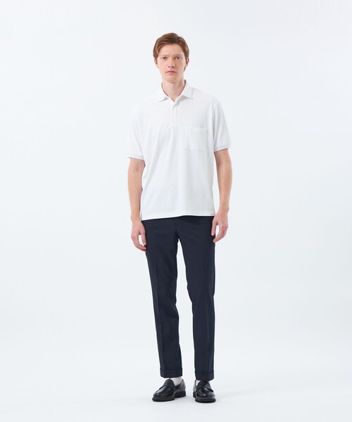 MACKINTOSH PHILOSOPHY（ﾏｯｷﾝﾄｯｼｭ ﾌｨﾛｿﾌｨｰ）の「【WEEKENDER】 ELYPOLO（イーリーポロ） ソフトメッシュカノコ（ポロシャツ・メンズ・ネイビー/グリーン/ベージュ系その他4/ホワイト/ブラック/ダークネイビー/グレー系その他2/オフホワイト・40/38）」の10枚目の写真