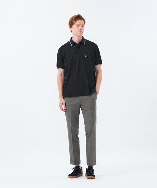 MACKINTOSH PHILOSOPHY（ﾏｯｷﾝﾄｯｼｭ ﾌｨﾛｿﾌｨｰ）の「【WEEKENDER】 ELYPOLO（イーリーポロ） ソフトメッシュカノコ（ポロシャツ・メンズ・ネイビー/グリーン/ベージュ系その他4/ホワイト/ブラック/ダークネイビー/グレー系その他2/オフホワイト・40/38）」の11枚目の写真