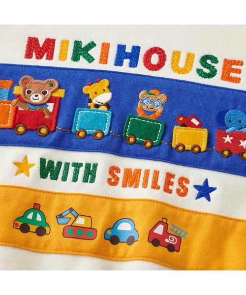 MIKI HOUSE（ミキハウス）の「プッチーボーダー風トレーナー（スウェット・キッズ・ホワイト/ブルー・80ｃｍ/90cm/110cm/100cm/120cm/130cm）」の11枚目の写真