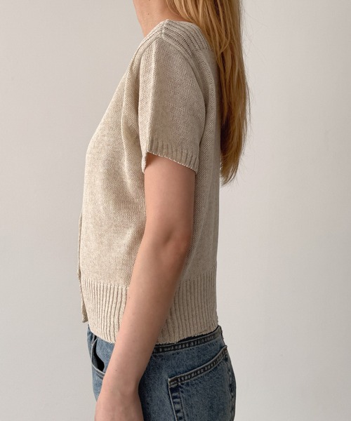 CANAL JEAN（キャナルジーン）の「El mar　半袖ニットアンサンブル（アンサンブル・レディース・ネイビー/ベージュ・ONE SIZE）」の13枚目の写真