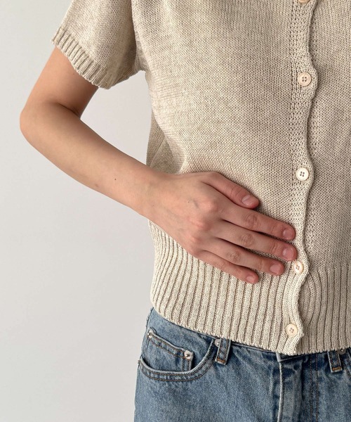 CANAL JEAN（キャナルジーン）の「El mar　半袖ニットアンサンブル（アンサンブル・レディース・ネイビー/ベージュ・ONE SIZE）」の16枚目の写真