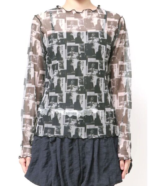 merry jenny(メリージェニー)の「『WICKED』 Sheer Tops(Tシャツ/カットソー・レディース・ブラック/ラベンダー・FREE)」の3枚目の写真