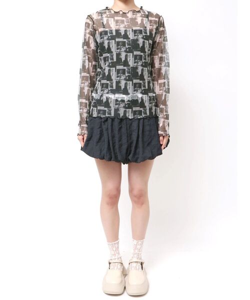 merry jenny(メリージェニー)の「『WICKED』 Sheer Tops(Tシャツ/カットソー・レディース・ブラック/ラベンダー・FREE)」の10枚目の写真