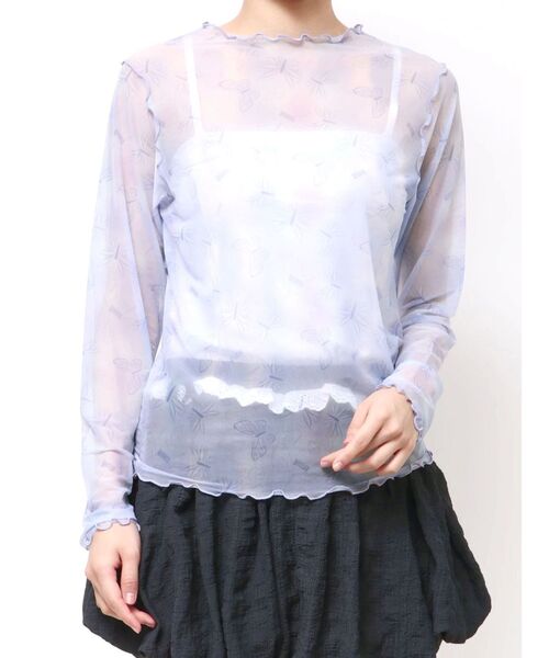 merry jenny(メリージェニー)の「『WICKED』 Sheer Tops(Tシャツ/カットソー・レディース・ブラック/ラベンダー・FREE)」の13枚目の写真