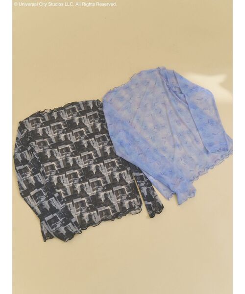 merry jenny(メリージェニー)の「『WICKED』 Sheer Tops(Tシャツ/カットソー・レディース・ブラック/ラベンダー・FREE)」の2枚目の写真
