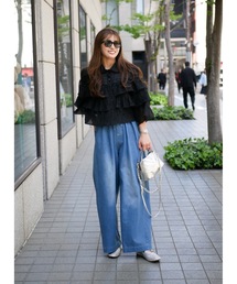 BeBeoD（べベッド）の「ソフトストレートリラックスデニムパンツ（デニムパンツ）」