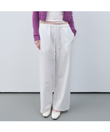 Cotton sheer banding pants [FRSP06PT01]_White