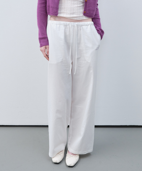 FRIVER07（フリバー07）の「Cotton sheer banding pants [FRSP06PT01]_White（その他パンツ・レディース・ホワイト・FREE）」の2枚目の写真