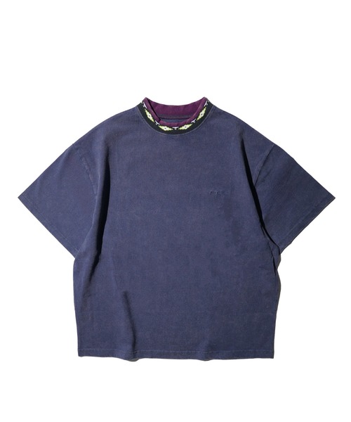 MAUI and Sons（マウイアンドサンズ）の「Maui & Sons マウイ アンド サンズ / JACQUARD RIB SS TEE（Tシャツ/カットソー・メンズ・ブラック/ターコイズブルー/オレンジ/ネイビー・MEDIUM/SMALL/LARGE）」の3枚目の写真