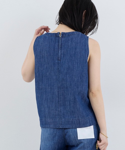 Healthy denim(ヘルシーデニム)の「【Healthy DENIM】デニムスリーブレスプルオーバー-Breezy Coconuts(シャツ/ブラウス・レディース・ブルー・1)」の10枚目の写真