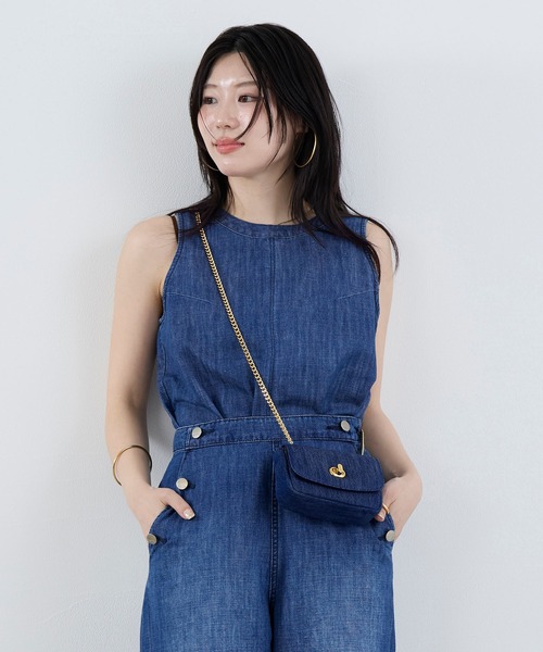 Healthy denim(ヘルシーデニム)の「【Healthy DENIM】デニムスリーブレスプルオーバー-Breezy Coconuts(シャツ/ブラウス・レディース・ブルー・1)」の11枚目の写真