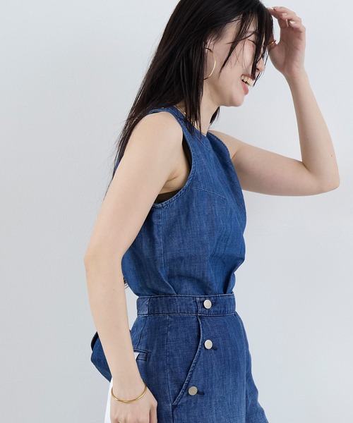 Healthy denim(ヘルシーデニム)の「【Healthy DENIM】デニムスリーブレスプルオーバー-Breezy Coconuts(シャツ/ブラウス・レディース・ブルー・1)」の13枚目の写真
