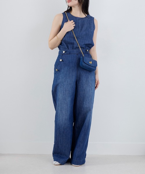 Healthy denim(ヘルシーデニム)の「【Healthy DENIM】デニムスリーブレスプルオーバー-Breezy Coconuts(シャツ/ブラウス・レディース・ブルー・1)」の14枚目の写真