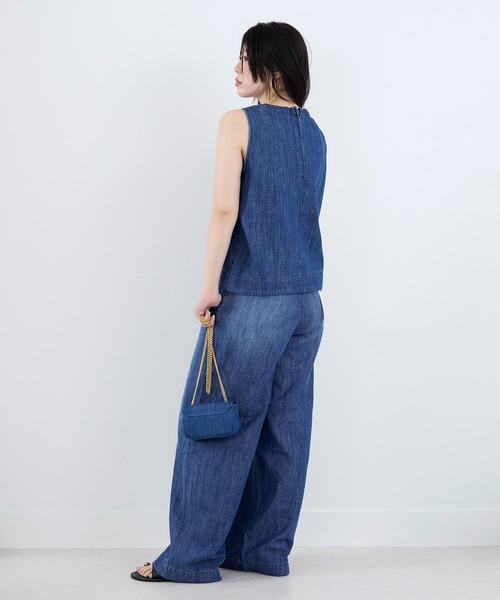 Healthy denim(ヘルシーデニム)の「【Healthy DENIM】デニムスリーブレスプルオーバー-Breezy Coconuts(シャツ/ブラウス・レディース・ブルー・1)」の16枚目の写真