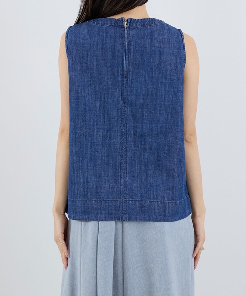 Healthy denim(ヘルシーデニム)の「【Healthy DENIM】デニムスリーブレスプルオーバー-Breezy Coconuts(シャツ/ブラウス・レディース・ブルー・1)」の20枚目の写真