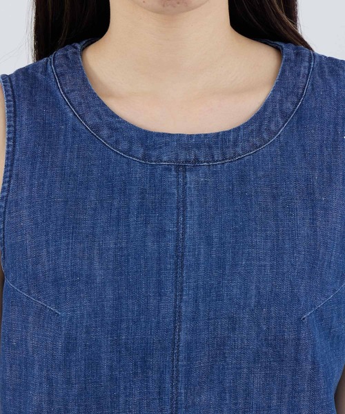 Healthy denim(ヘルシーデニム)の「【Healthy DENIM】デニムスリーブレスプルオーバー-Breezy Coconuts(シャツ/ブラウス・レディース・ブルー・1)」の21枚目の写真