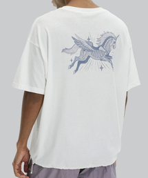 KRUXH（クルクス）の「ペガサスドローストリングTオフホワイト（Tシャツ/カットソー）」