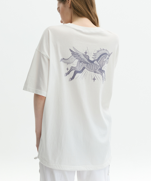KRUXH(クルクス)の「ペガサスドローストリングTオフホワイト(Tシャツ/カットソー・レディース・その他・1/2)」の3枚目の写真